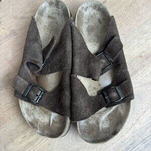 Birki by Birkenstock Brown Suede Sandals Size 39/8 Womens‎